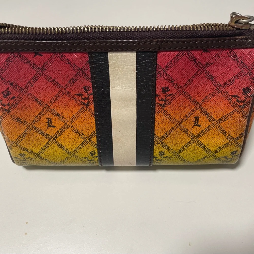 L.A.M.B. Rasta Ombre zipper makeup cosmetics clutch bag - Picture 2 of 8